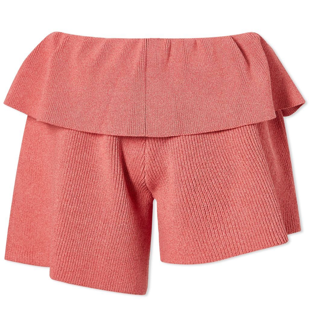 Women's Fold Over Asymmetric Shorts Watermelon Pink
