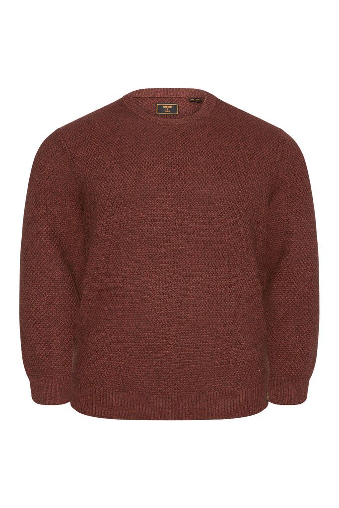 big & tall brown knitted jumper