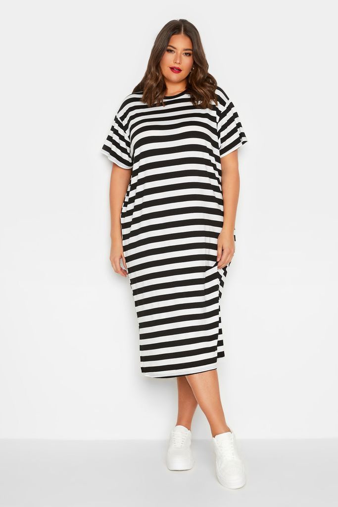 Curve Black Stripe Throw On Maxi Dress, Women's Curve & Plus Size, Limited Collection