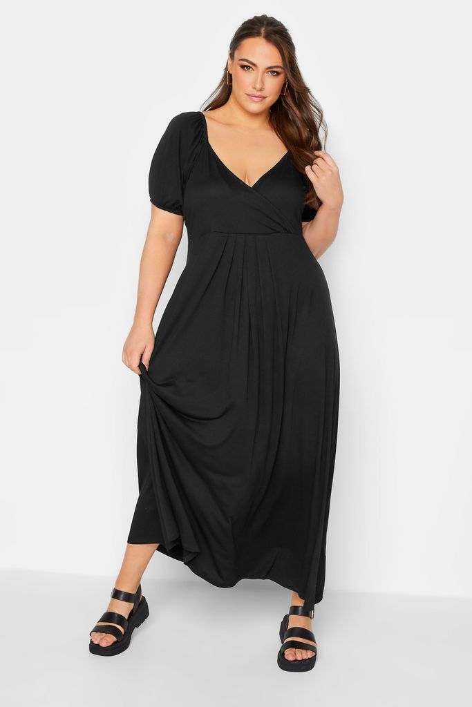 Curve Black Wrap Maxi Dress, Women's Curve & Plus Size, Limited Collection