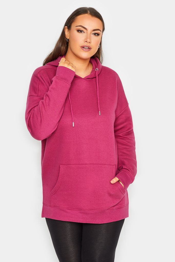 Curve Pink Overhead Hoodie, Women's Curve & Plus Size, Yours