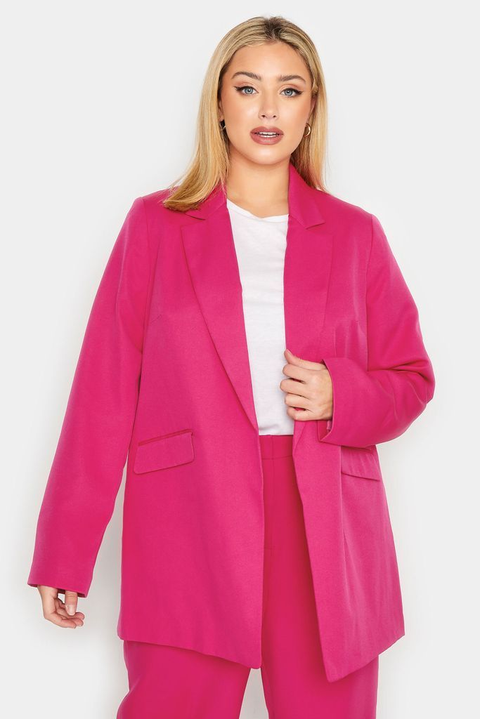 Curve Pink Tailored Blazer, Women's Curve & Plus Size, Yours