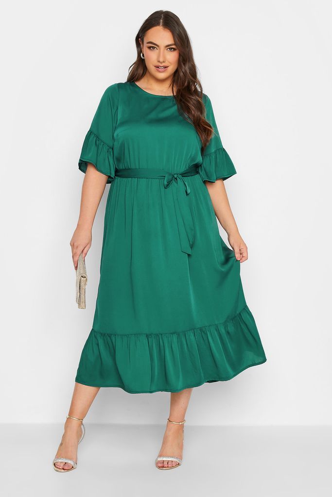 Curve Green Smock Dress, Women's Curve & Plus Size, Yours London