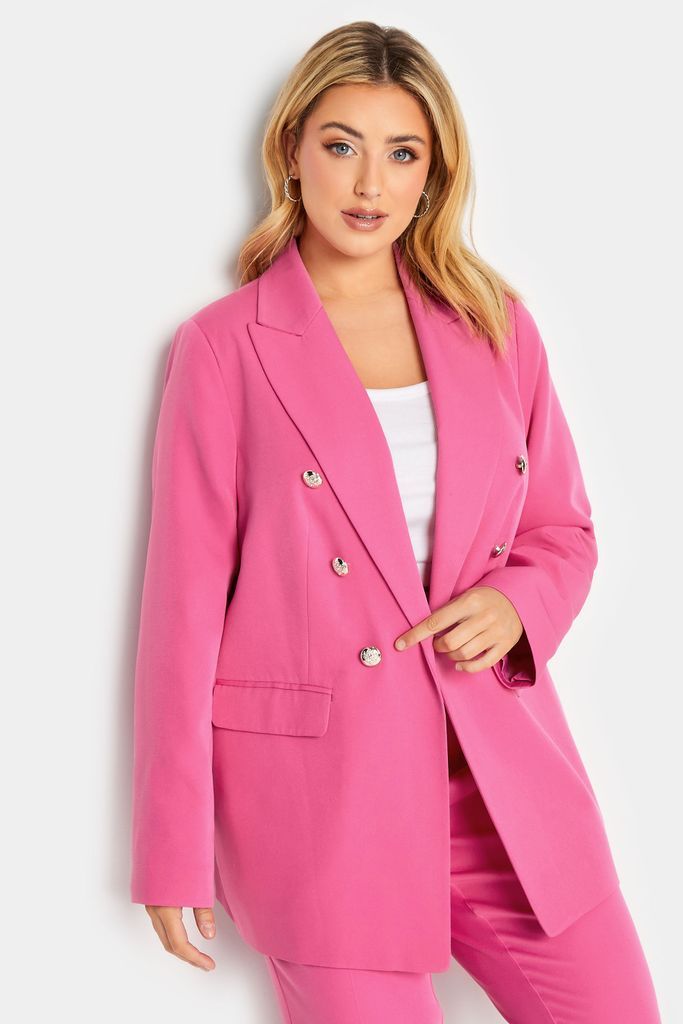 Curve Pink Military Blazer, Women's Curve & Plus Size, Yours