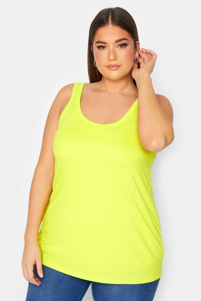 Curve Neon Yellow Vest Top, Women's Curve & Plus Size, Yours