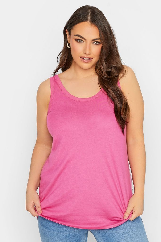 Curve Hot Pink Vest Top, Women's Curve & Plus Size, Yours