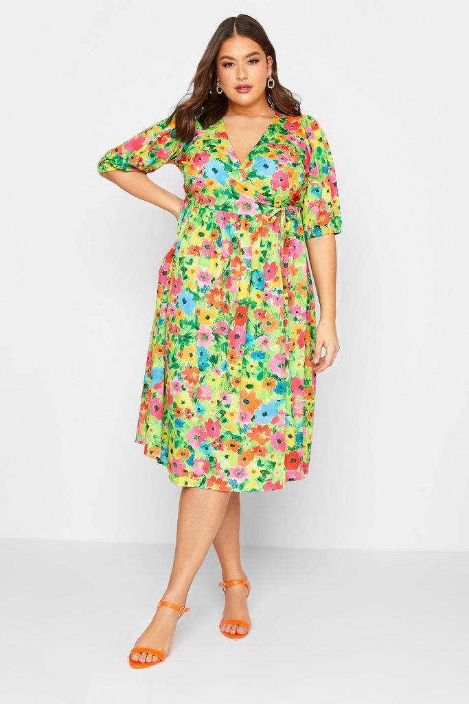 Curve Green Floral Midaxi Dress, Women's Curve & Plus Size, Limited Collection