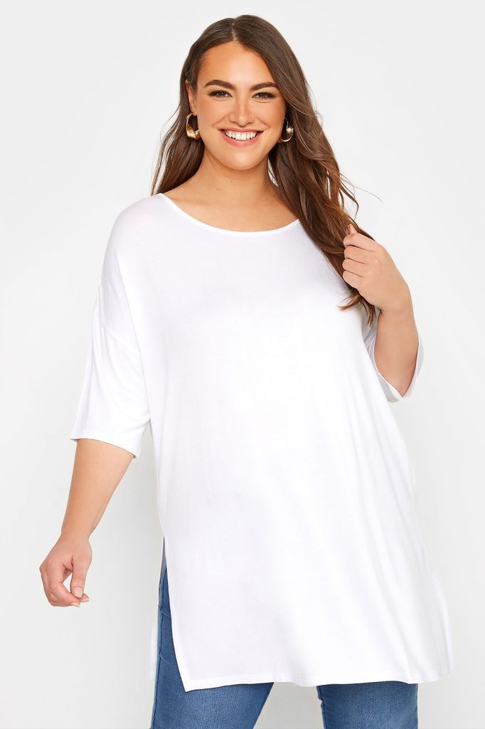 Curve White Oversized Tshirt, Women's Curve & Plus Size, Yours