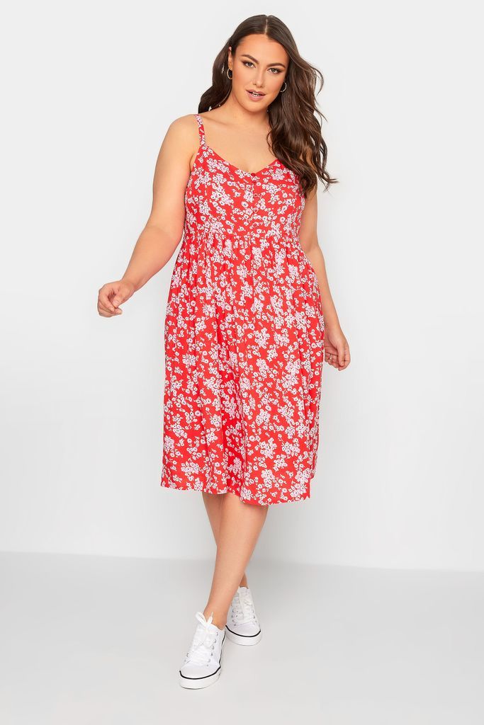 Curve Red Floral Sundress, Women's Curve & Plus Size, Yours