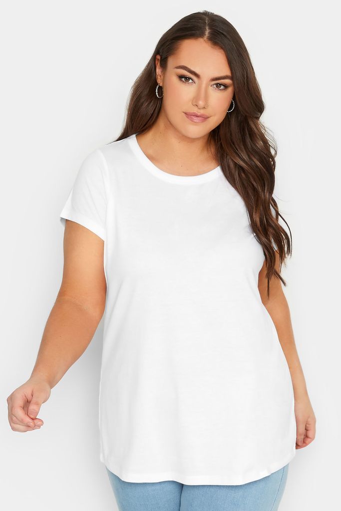 Curve White Essential Tshirt, Women's Curve & Plus Size, Yours