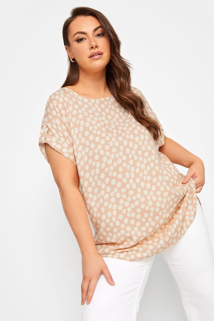 Curve Pink Polka Dot Top, Women's Curve & Plus Size, Yours