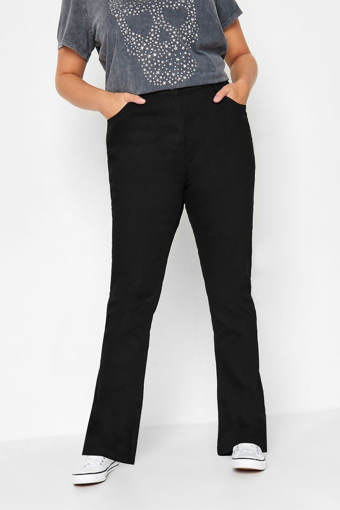 Curve Black Bootcut Fit Isla Stretch Jeans, Women's Curve & Plus Size, Yours