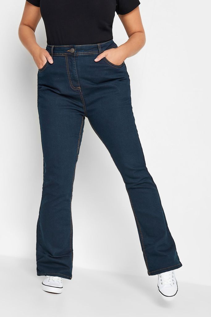 Curve Indigo Blue Bootcut Fit Isla Stretch Jeans, Women's Curve & Plus Size, Yours