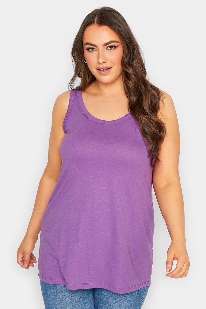 Curve Purple Essential Vest Top, Women's Curve & Plus Size, Yours
