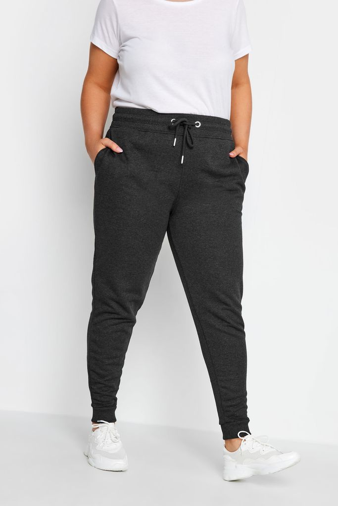 Curve Charcoal Grey Cuffed Joggers, Women's Curve & Plus Size, Yours