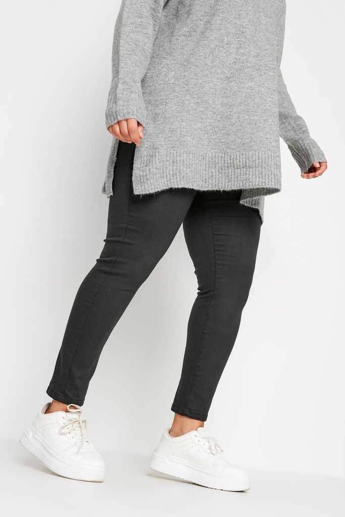 Curve Grey Stretch Pull On Grace Jeggings, Women's Curve & Plus Size, Yours