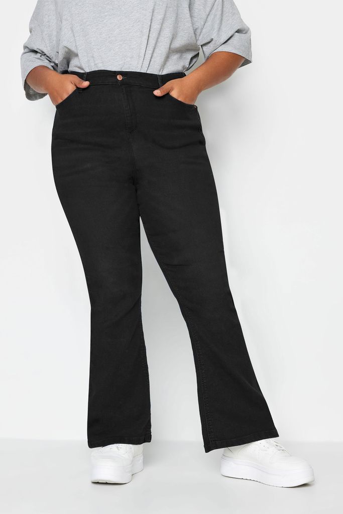 Curve Black Bootcut Stretch Isla Jeans, Women's Curve & Plus Size, Yours