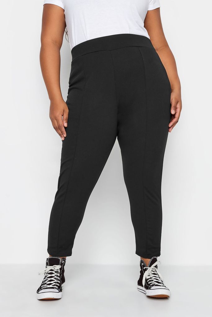 Curve Black Stretch Tapered Trousers, Women's Curve & Plus Size, Yours