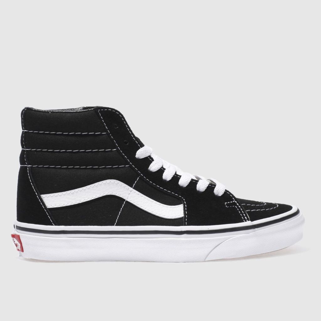 sk8-hi suede trainers in black & white