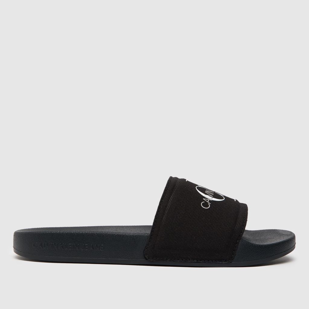CK Jeans jeans chantal heavy canvas sandals in black & white