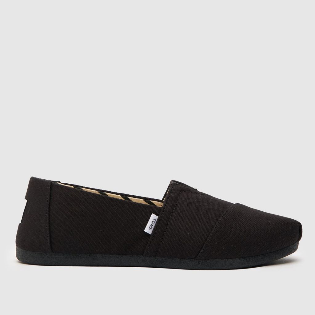 alp recycled cotton vegan flat shoes in black
