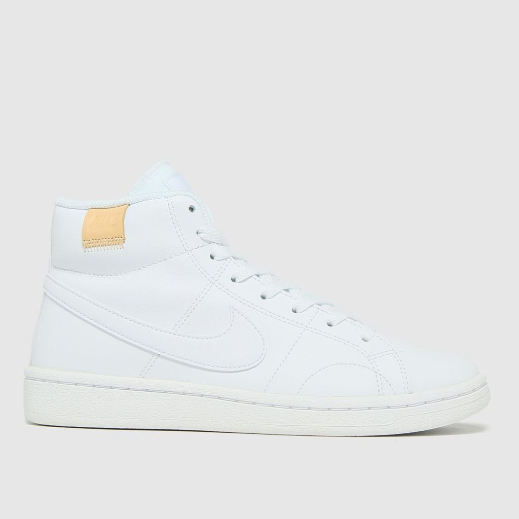 court royale 2 mid trainers in white