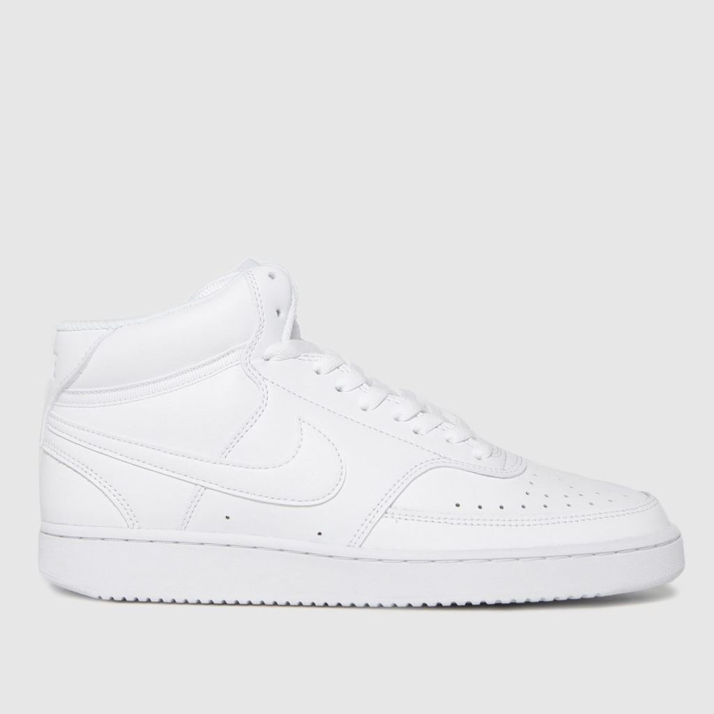 court vision mid trainers in white