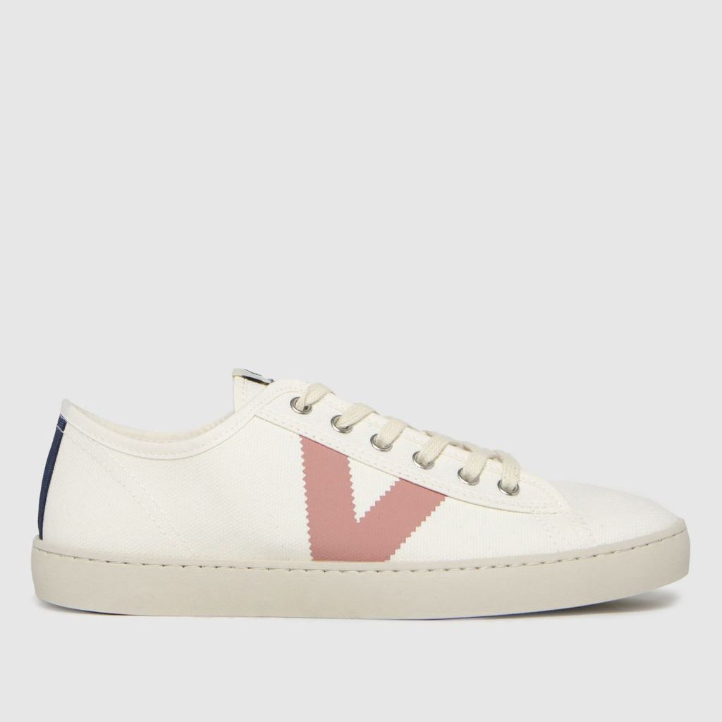 berlin canvas trainers in white & pink