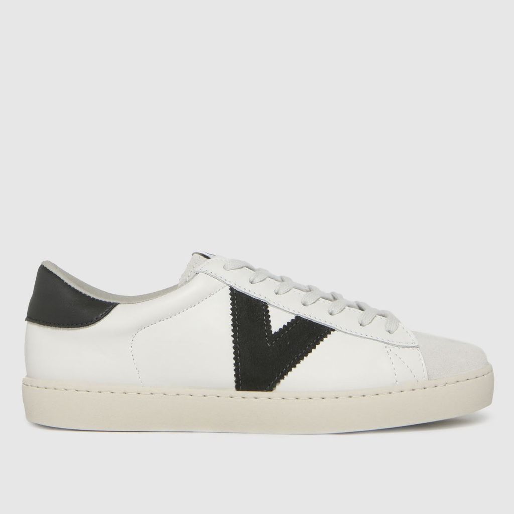 berlin leather trainers in white & black