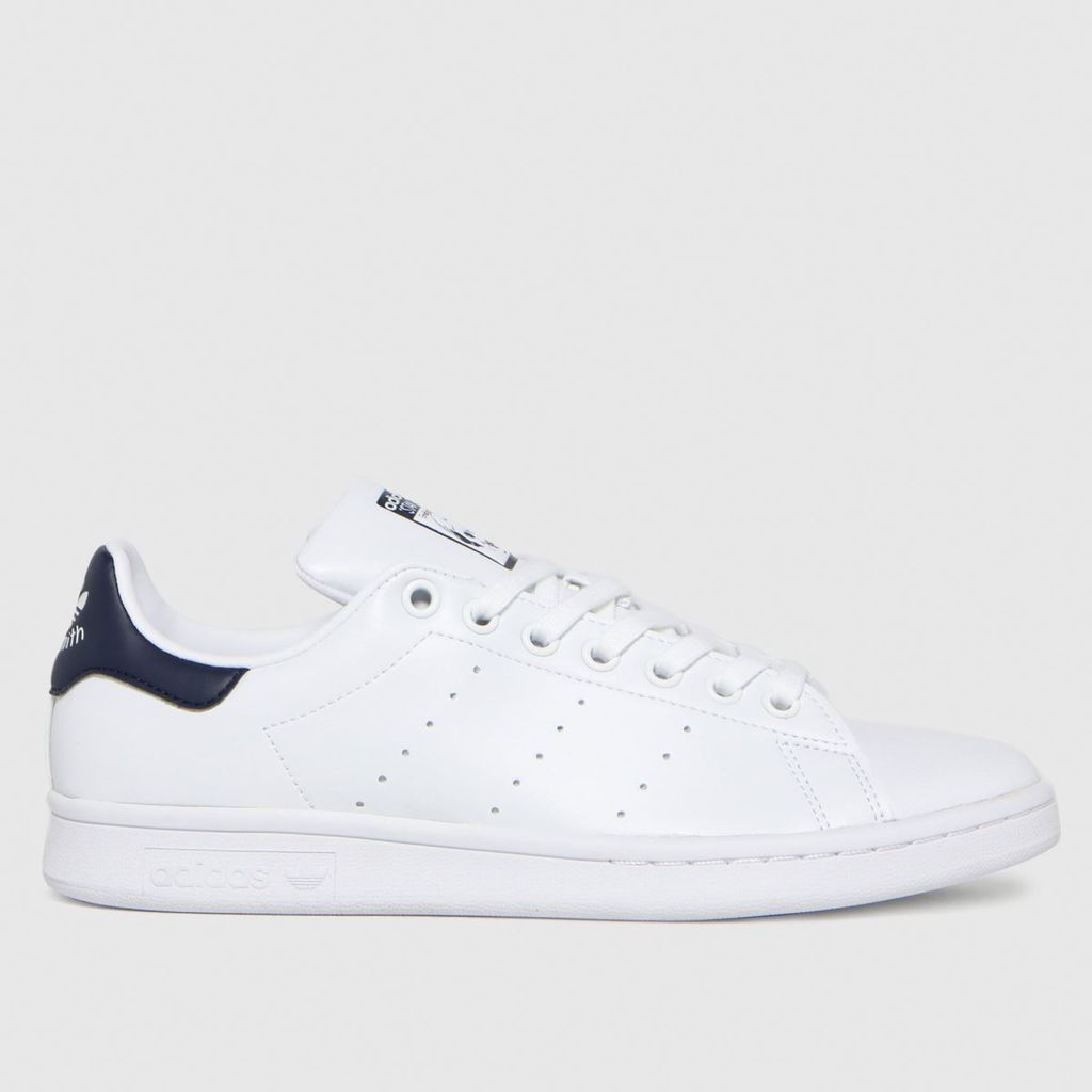 stan smith primegreen trainers in white & navy