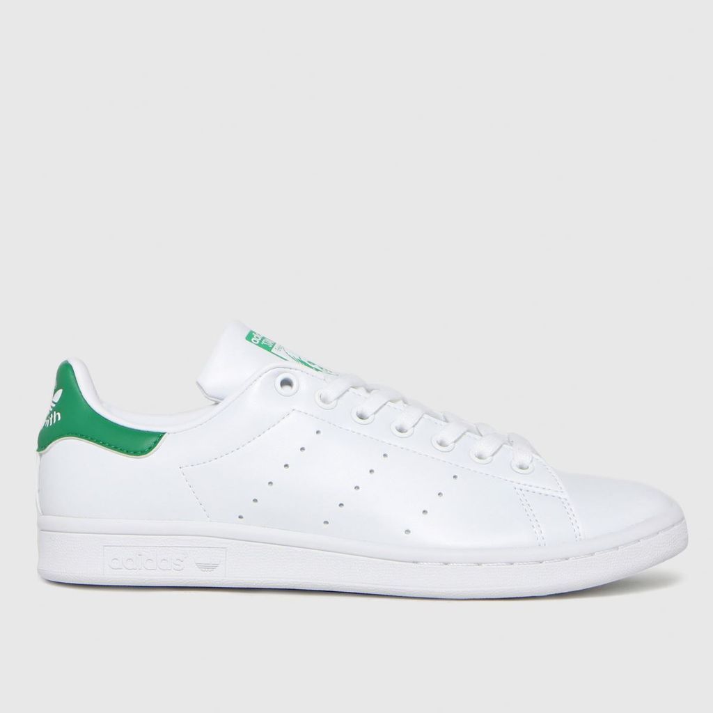 stan smith primegreen trainers in white & green