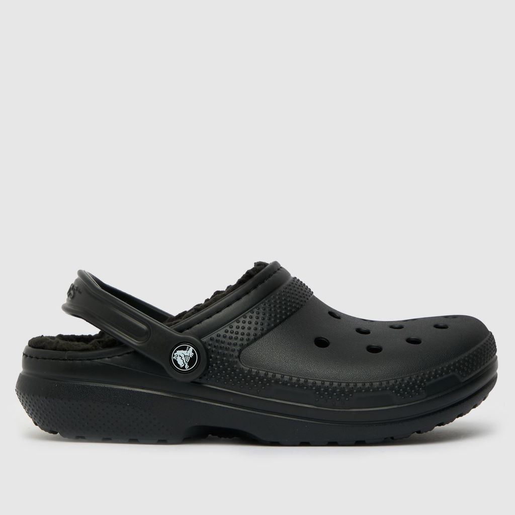 classic lined clog sandals in black