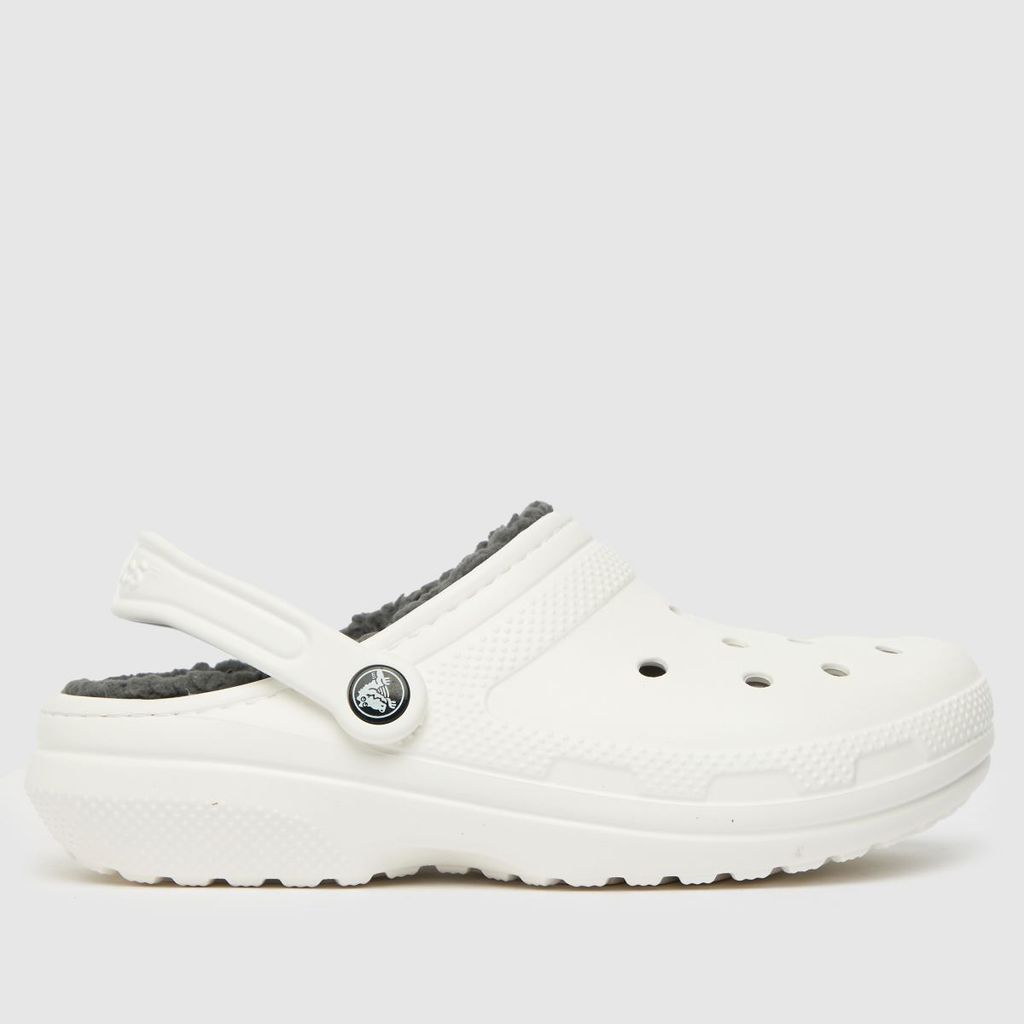 classic lined clog sandals in white