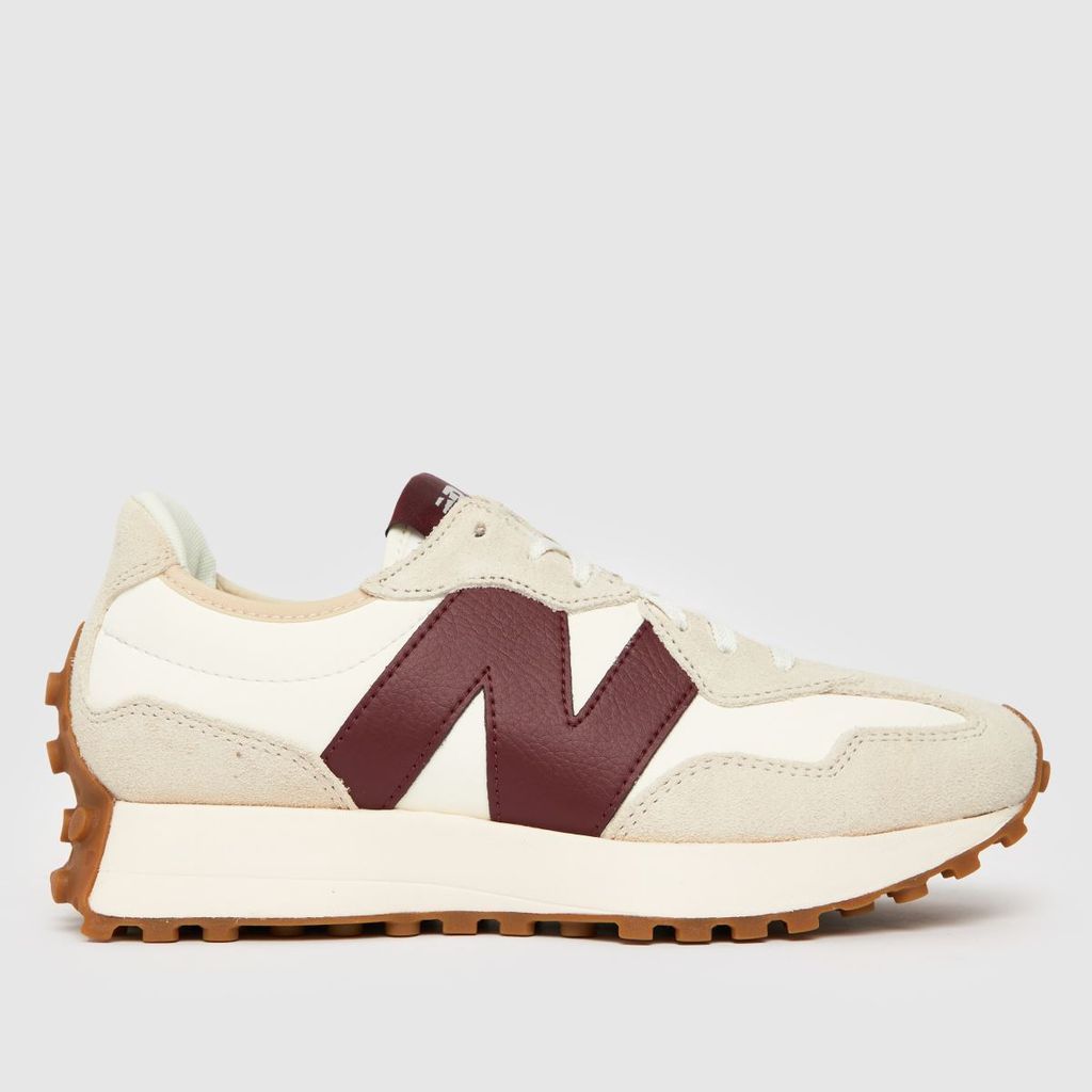 327 trainers in white & burgundy
