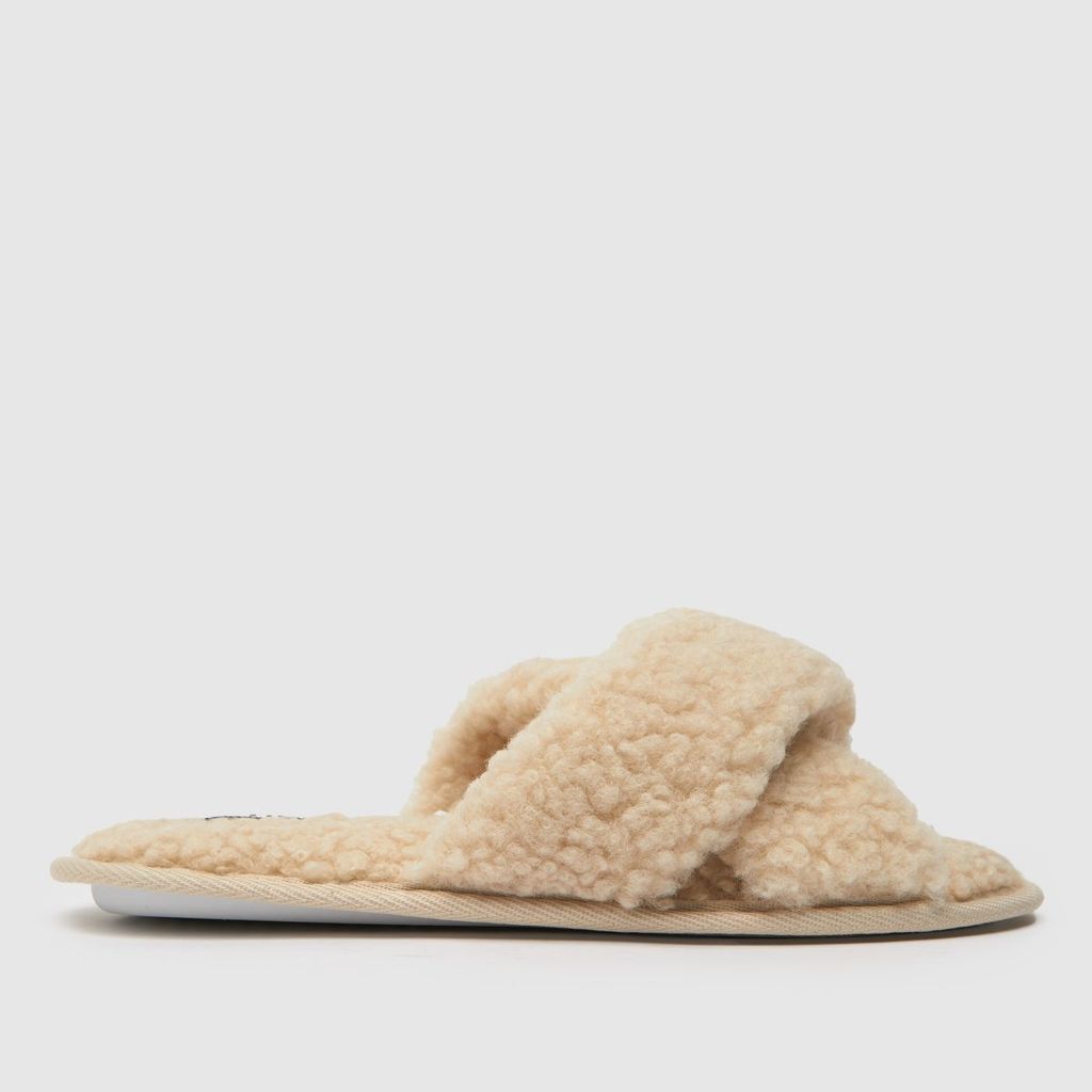 henley borg cross strap slippers in natural