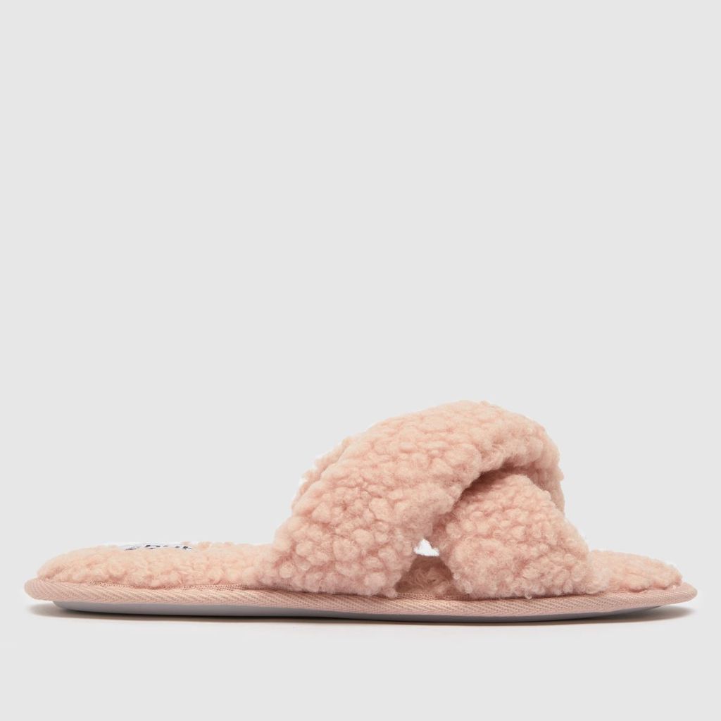 henley borg cross strap slippers in pink
