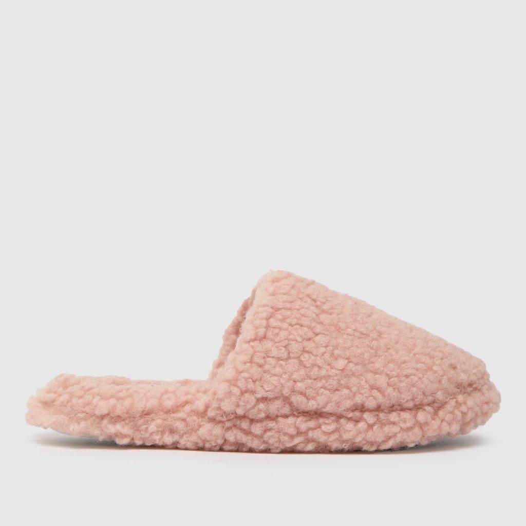 harmony borg mule slippers in pink