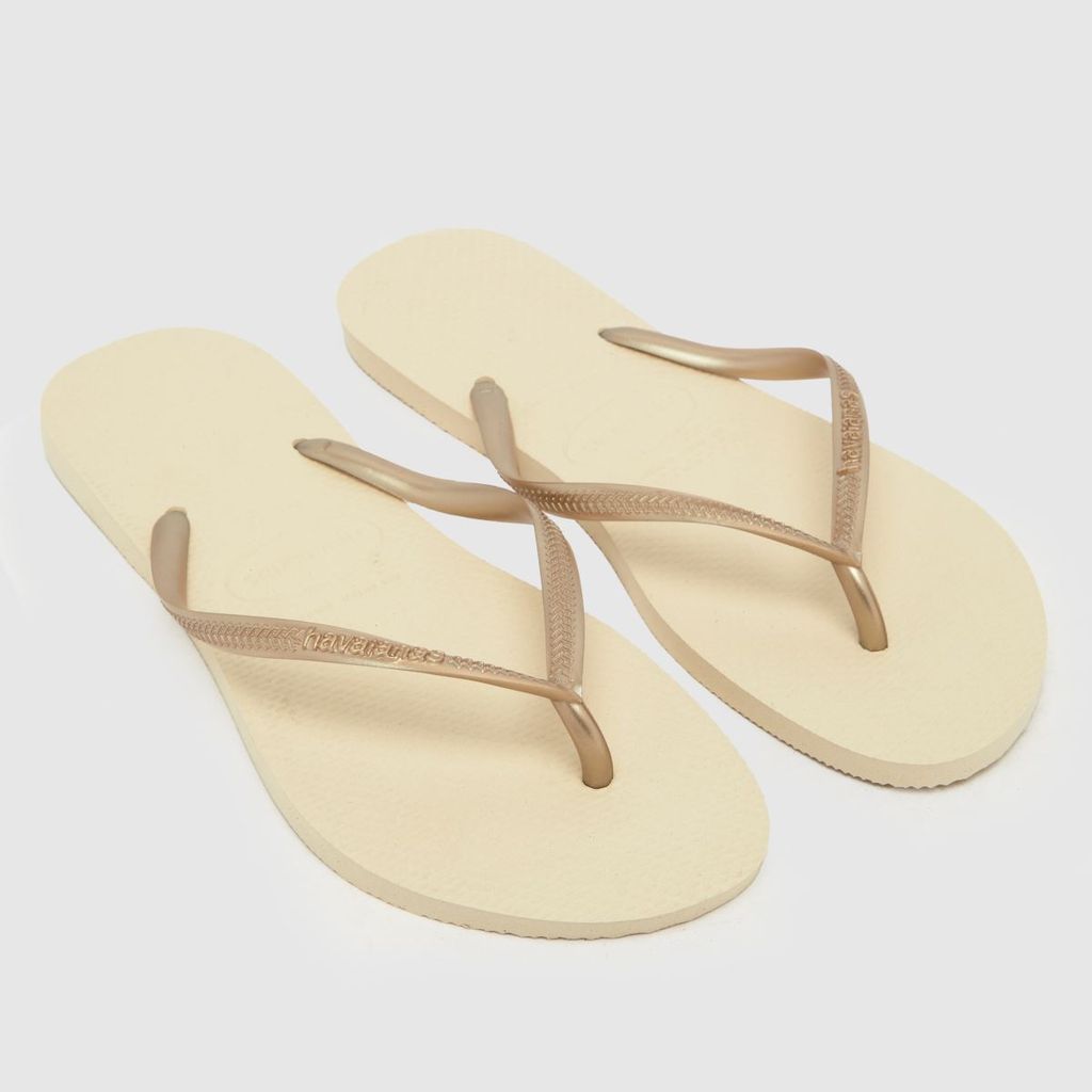 slim sandals in beige