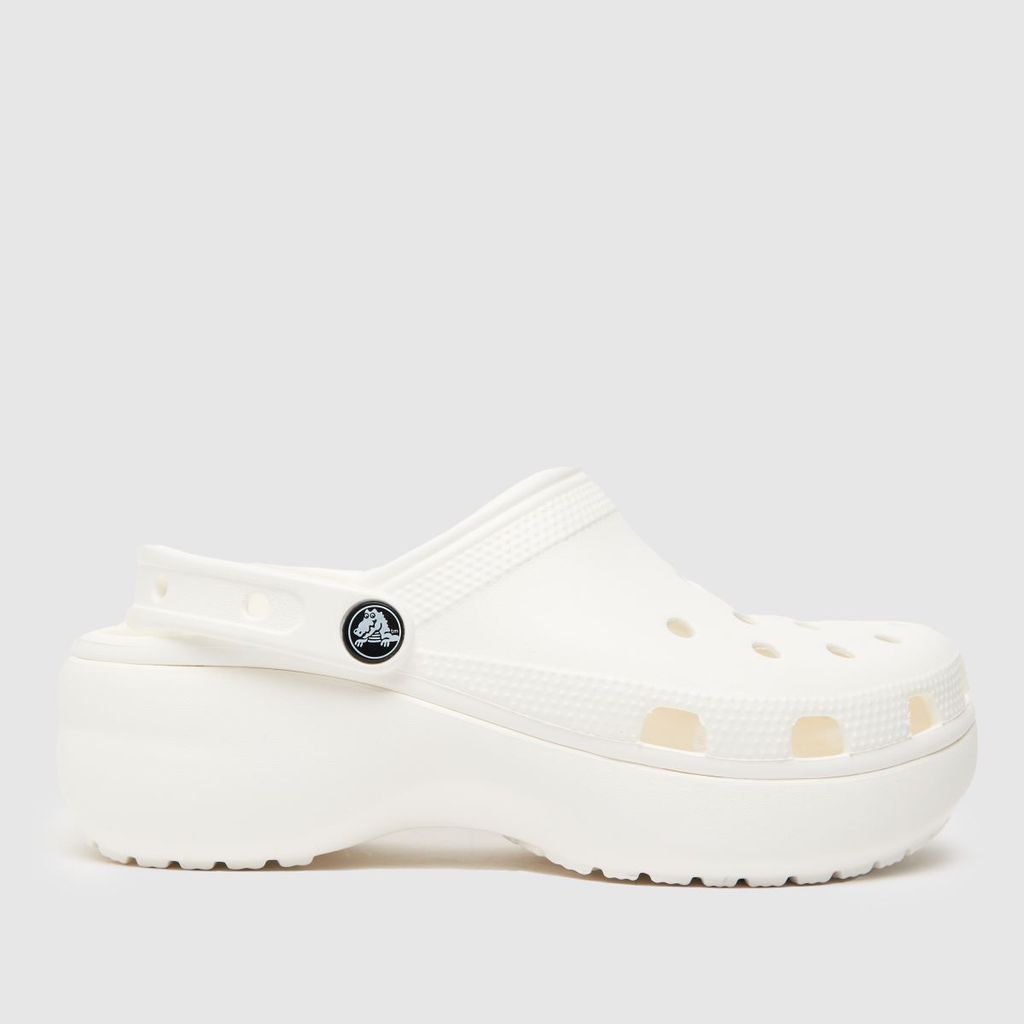 classic platform clog sandals in white