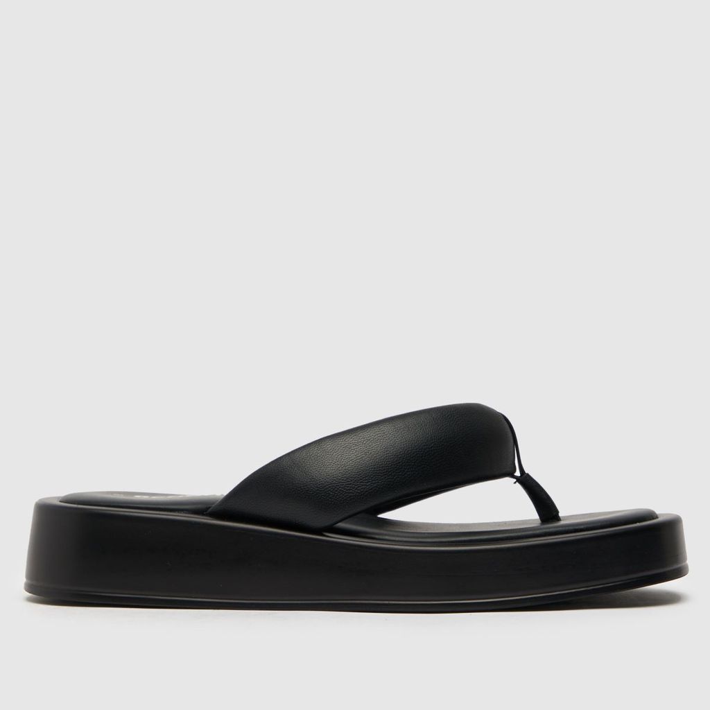 tonya flatform toe thong sandals in black