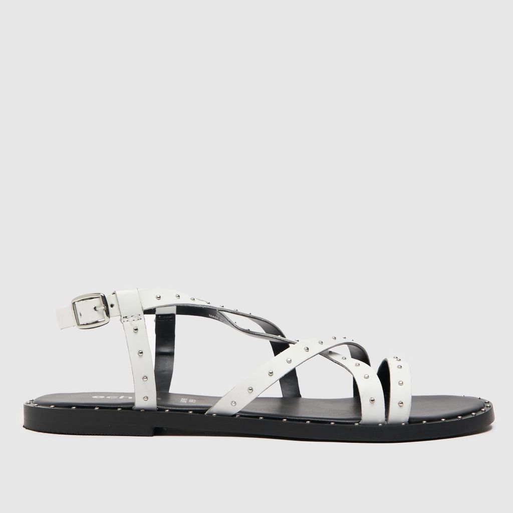 tadlow studdded flat sandals in white
