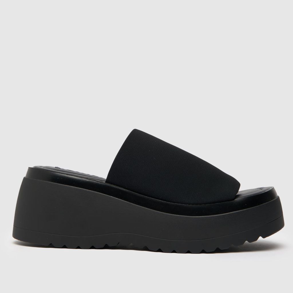 scrunchy sandals in black