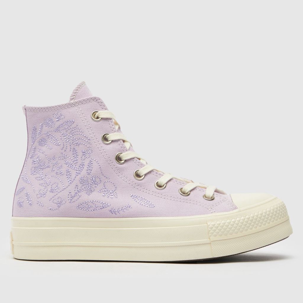 chuck taylor all star lift hi trainers in lilac
