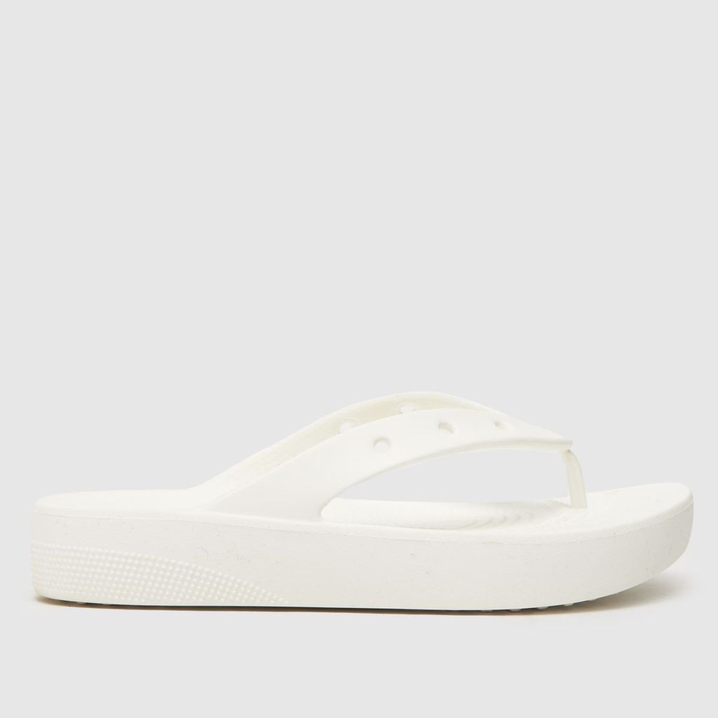 classic platform flip sandals in white