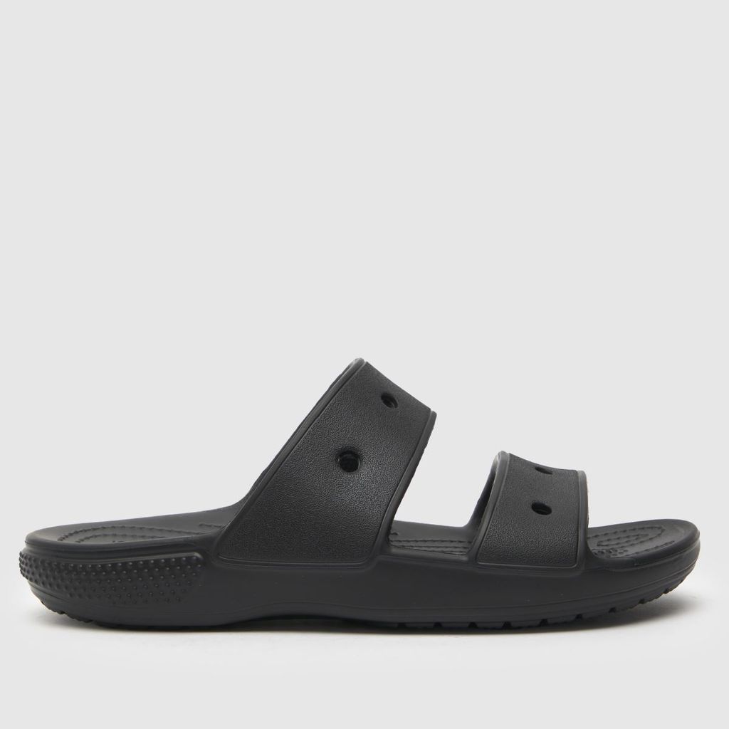 classic 2 strap sandals in black