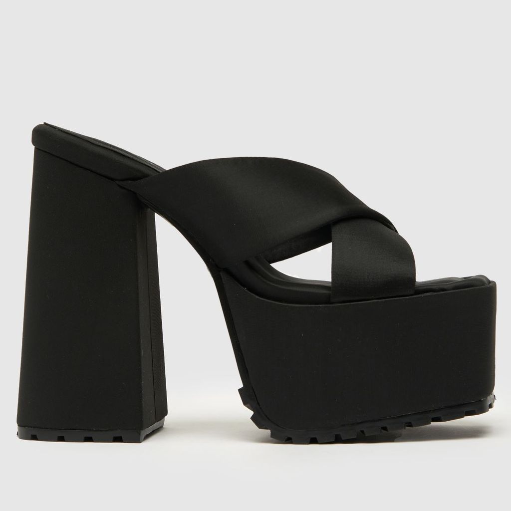 hex heeled high heels in black