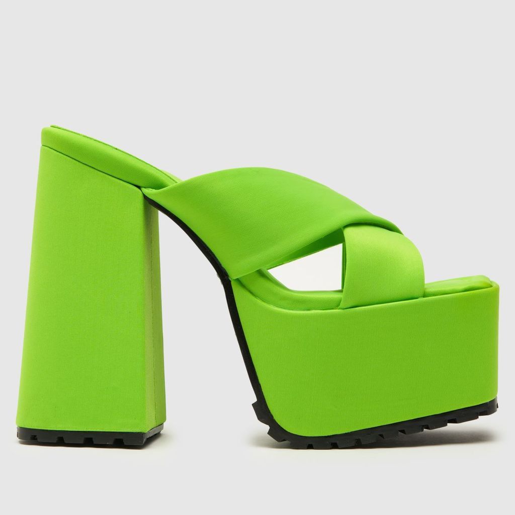 shellys hex heeled high heels in lime