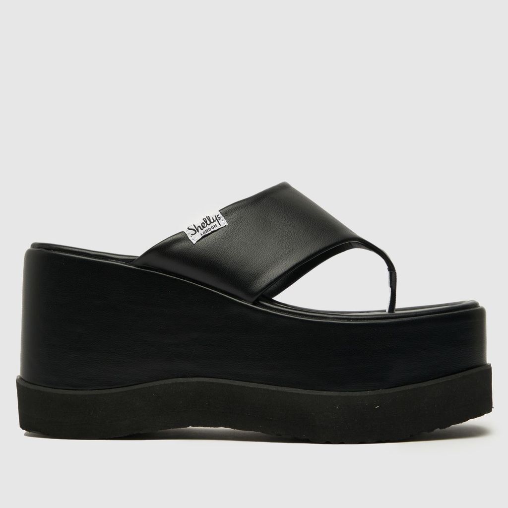 klub platform wedge sandals in black