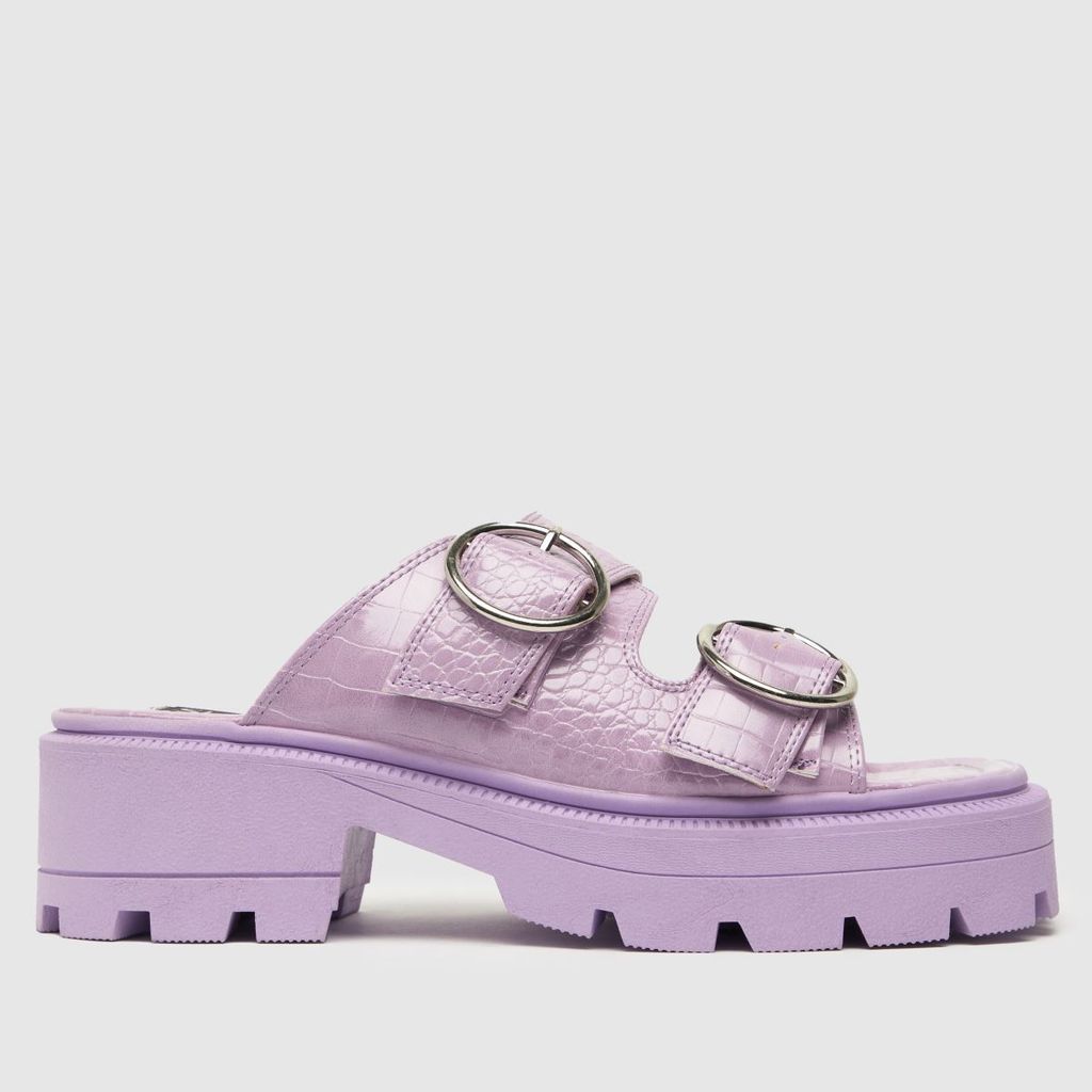 annie chunky slider sandals in lilac