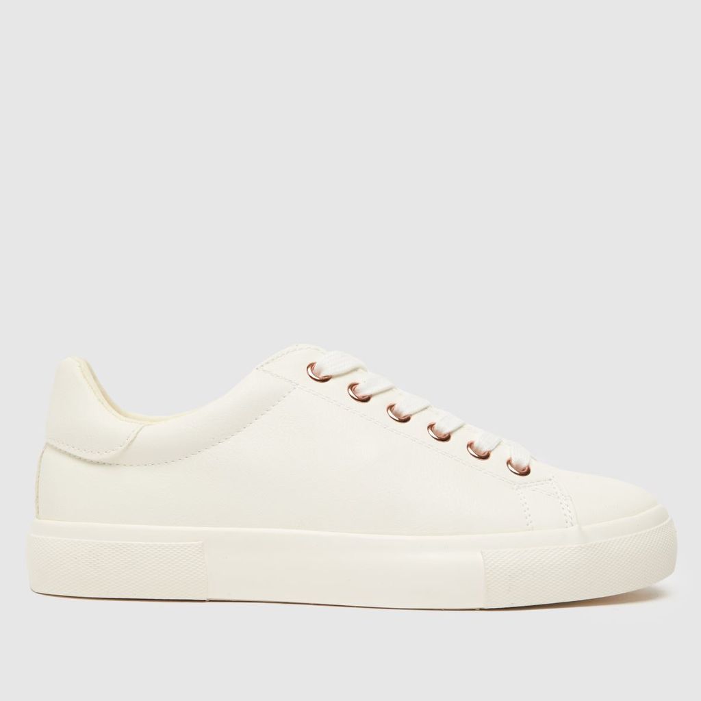 nina pu lace up trainers in white